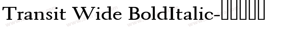 Transit Wide BoldItalic字体转换